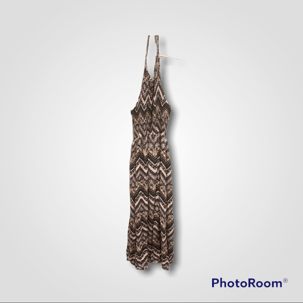 ADAM LEVINE print maxi dress. medium.